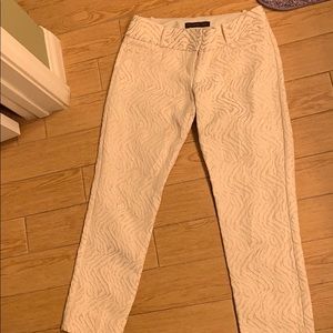 Beige with gold accent cropped pants